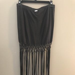 RVCA festival fringe maxi skirt size small